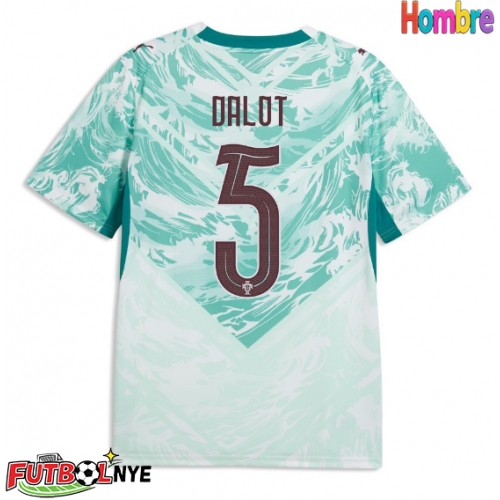 Camiseta Portugal Diogo Dalot #5 Visitante Equipación Mundial 2026 manga corta